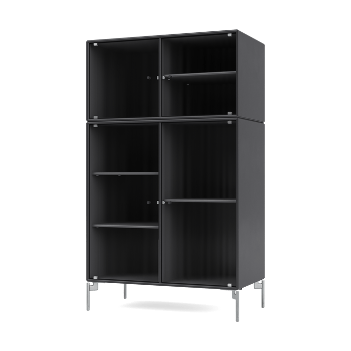 Vitrina Ripple III 69,6x117,6x38 cm, Anthracite-pés Chrome Montana