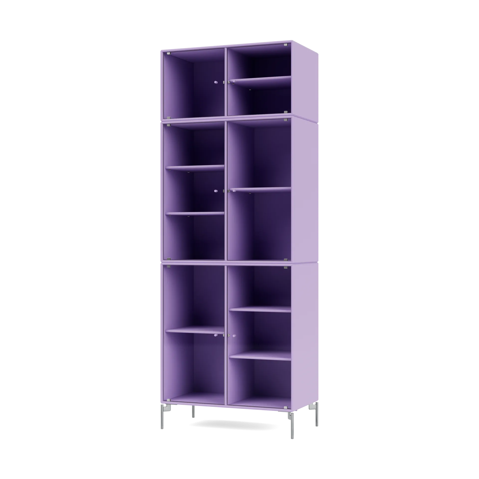 Vitrina Ripple IV 69,6x187,2x38 cm, Iris-pés Chrome Montana