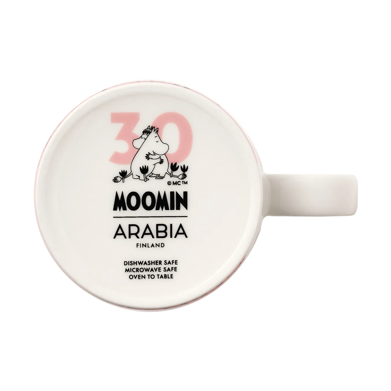 Amor 30 anos caneca Mumin e prato, 2 peças Moomin Arabia