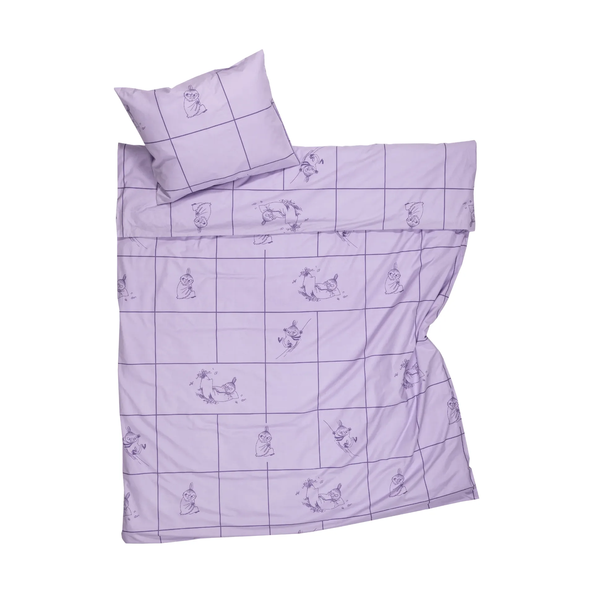 Conjunto de cama Moomin 150x210 cm, Lilla My, roxo Moomin Arabia
