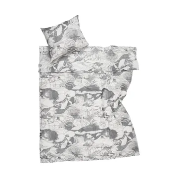 Conjunto de cama Moomin 150x210 cm - Segling, cinzento - Moomin Arabia