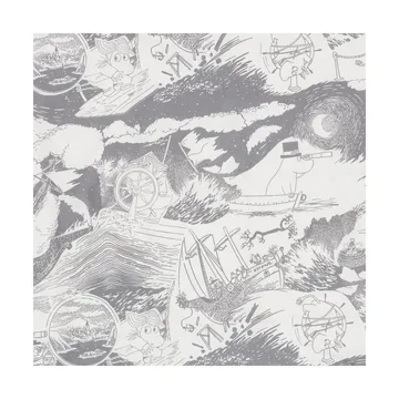 Conjunto de cama Moomin 150x210 cm - Segling, cinzento - Moomin Arabia