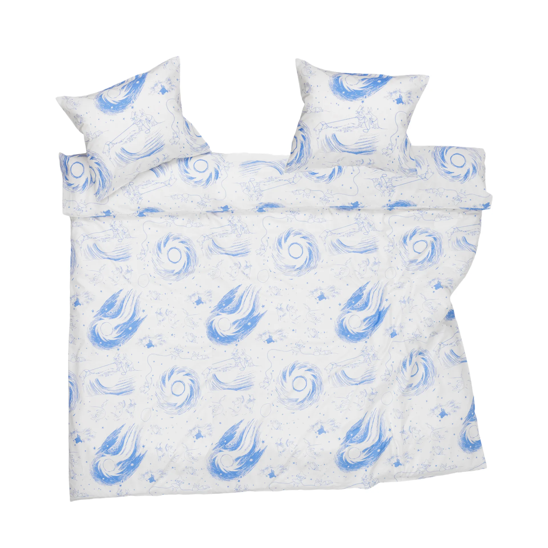 Conjunto de cama Moomin 240x210 cm, Cometa azul-branco Moomin Arabia
