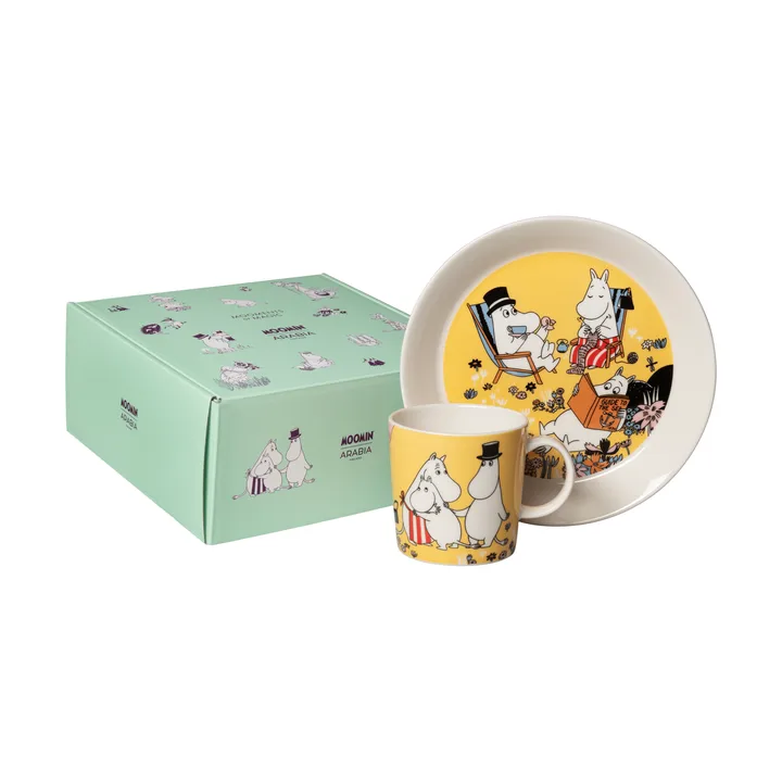 Convívio em família caneca Mumin e prato - 2 peças - Moomin Arabia