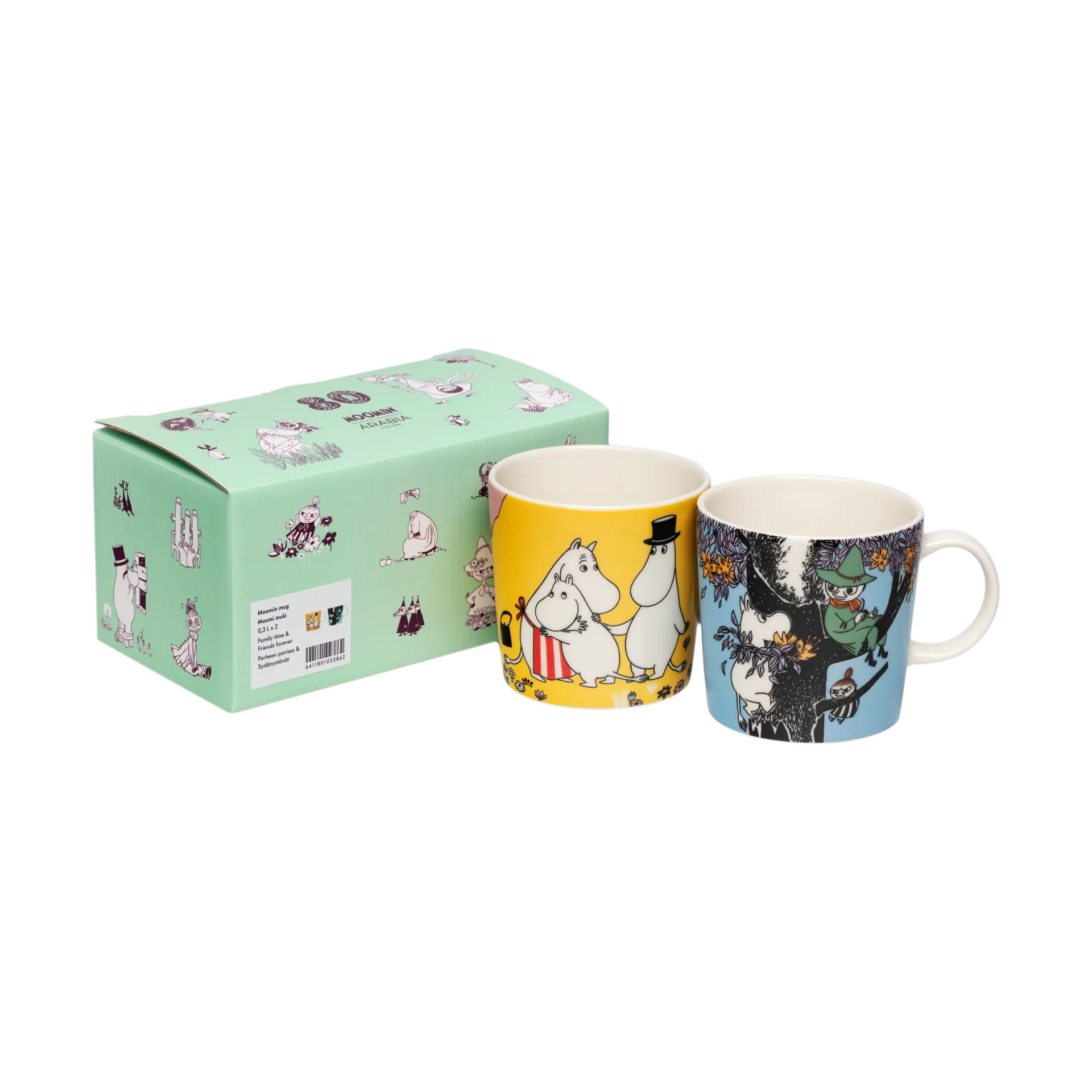Familjemys & Vänner för alltid caneca Mumin 2 peças, 30 cl Moomin Arabia