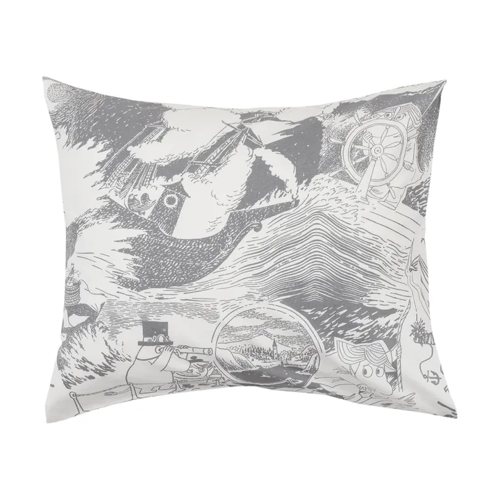 Fronha Moomin 50x60 cm - Segling, cinzento - Moomin Arabia