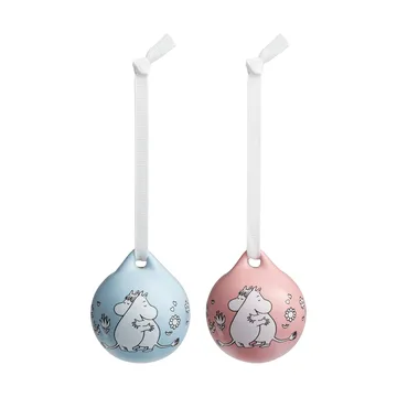 Kärlek bola de Natal Moomin - Rosa-azul, 5 cm, pack de 2 - Moomin Arabia