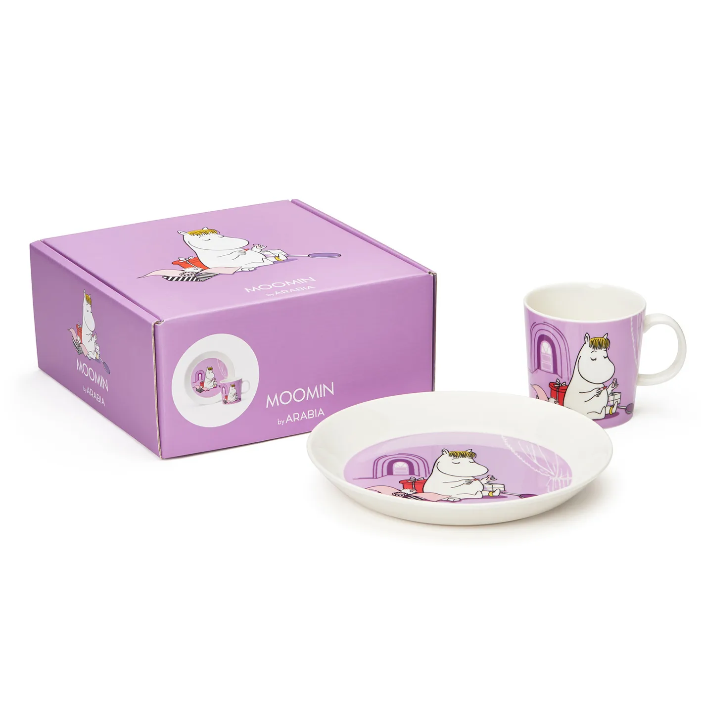 Louça de jantar para crianças Moomin , Snorkmaiden violeta Moomin Arabia