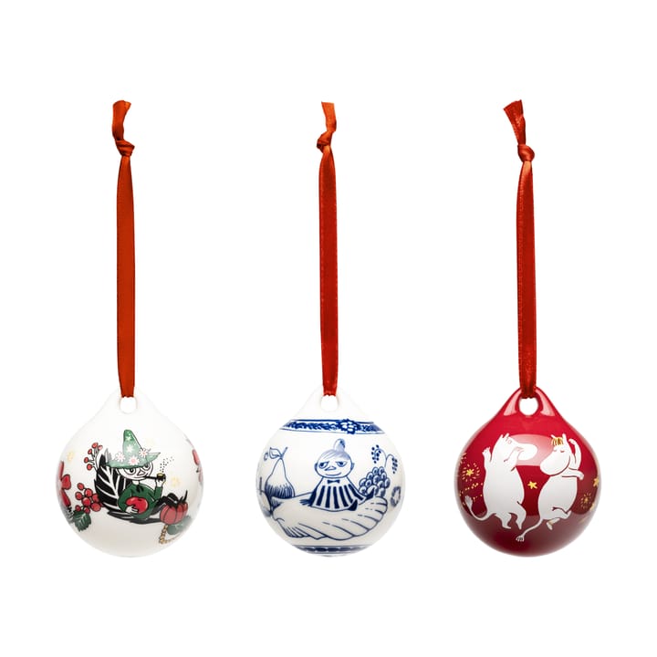 Mumin bola de Natal anual Ø5 cm 3 peças - 2025 - Moomin Arabia