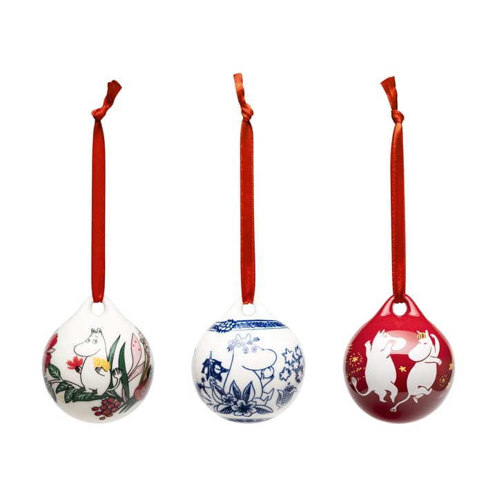 Mumin bola de Natal anual Ø5 cm 3 peças, 2025 Moomin Arabia