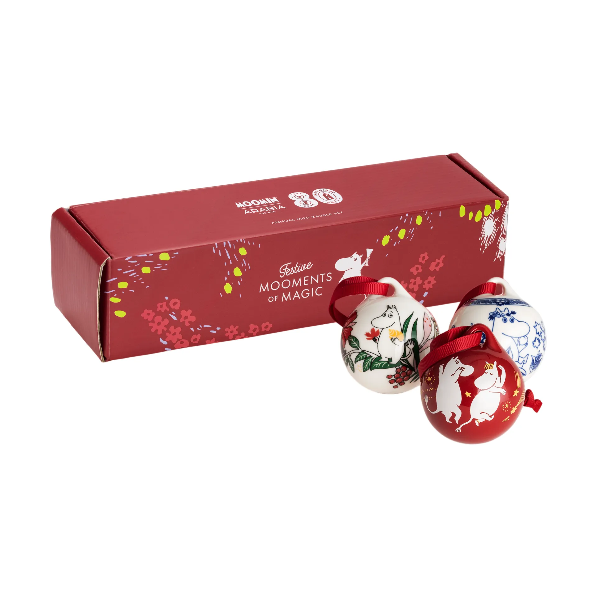 Mumin bola de Natal anual Ø5 cm 3 peças, 2025 Moomin Arabia