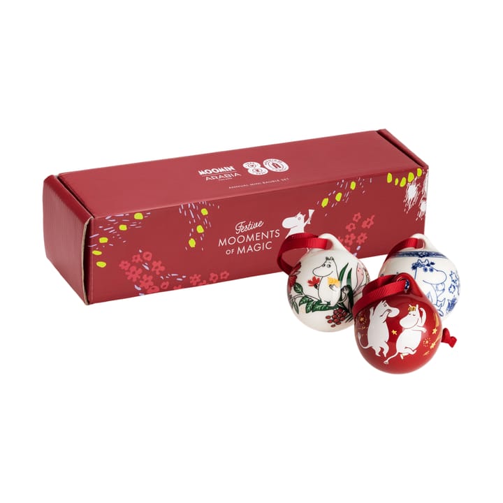Mumin bola de Natal anual Ø5 cm 3 peças, 2025 Moomin Arabia