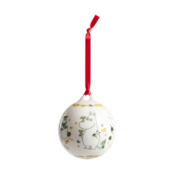 Mumin bola de Natal anual Ø8 cm - 2026, Presente de amor - Moomin Arabia