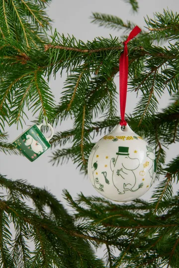 Mumin bola de Natal anual Ø8 cm - 2026, Presente de amor - Moomin Arabia