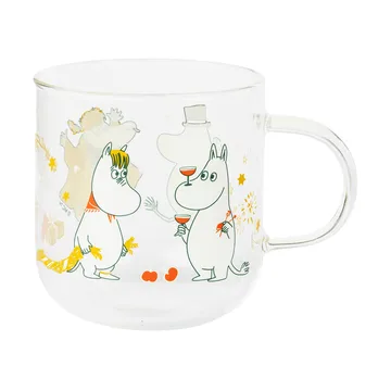 Mumin caneca de vidro - Kärleksgåva, 30 cl, conjunto de 2 - Moomin Arabia
