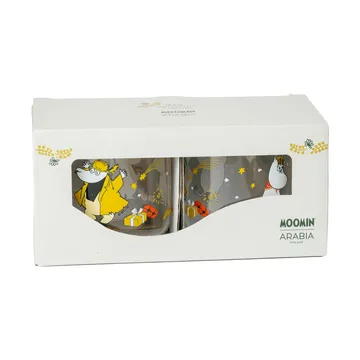Mumin caneca de vidro - Kärleksgåva, 30 cl, conjunto de 2 - Moomin Arabia