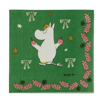 Mumin guardanapo de papel - Oferta romântica, 33x33 cm, pack de 20 - Moomin Arabia
