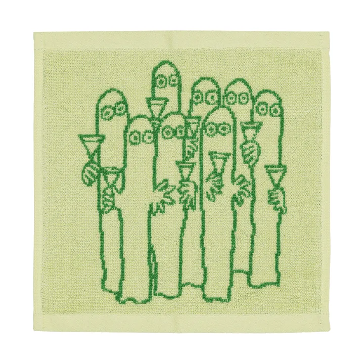 Mumin toalhete 25x25 cm - Hattifnattarna, verde - Moomin Arabia