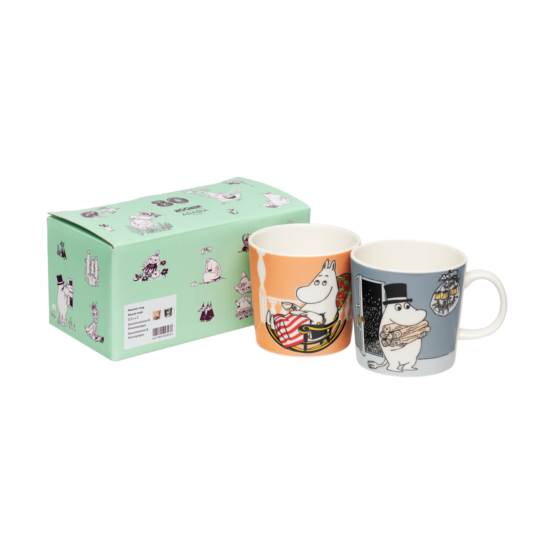 Muminmamma & Muminpappa caneca Mumin 2 peças, 30 cl Moomin Arabia