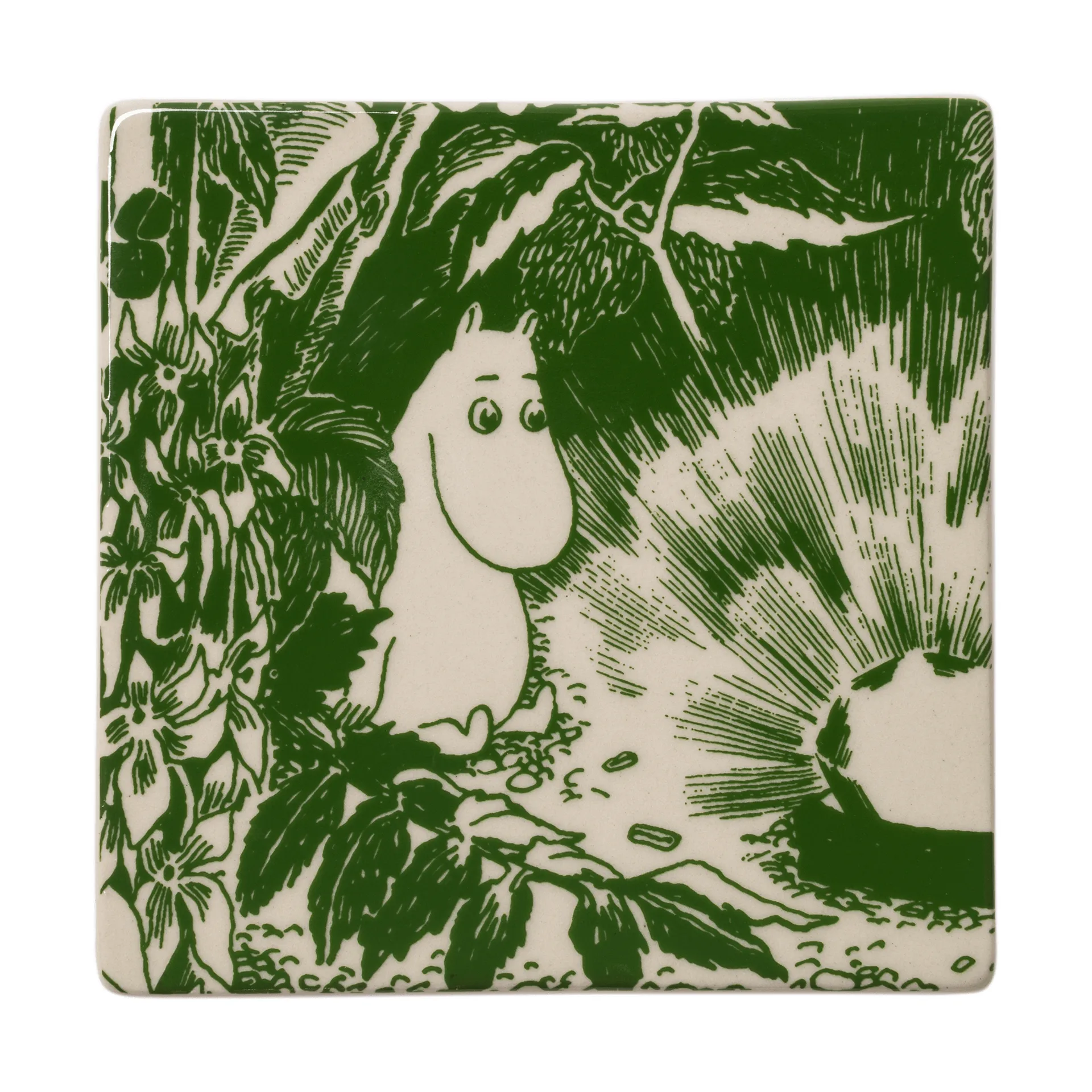 Mystikens skog Mumin bases para copos, Verde, 10x10 cm, pack de 2 Moomin Arabia