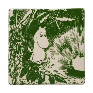 Mystikens skog Mumin bases para copos - Verde, 10x10 cm, pack de 2 - Moomin Arabia
