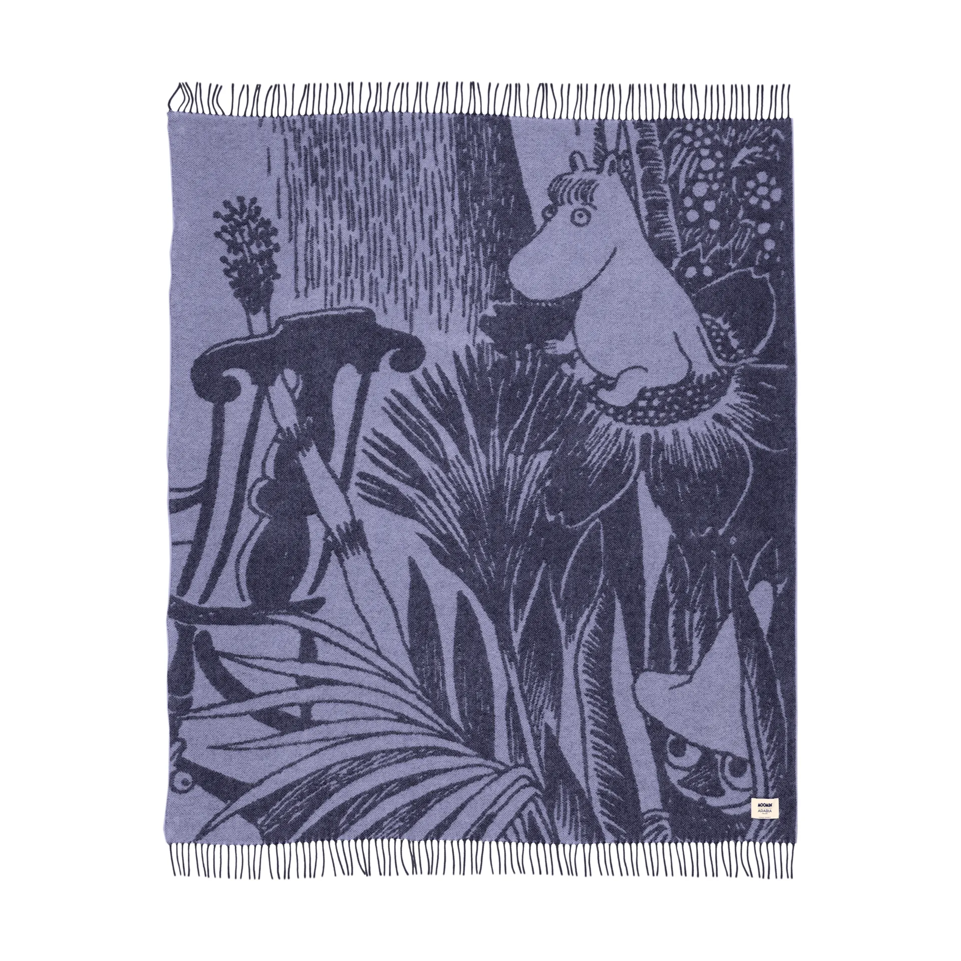 Mystikens skog Mumin manta de lã, Azul, 130x170 cm Moomin Arabia