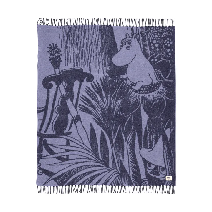 Mystikens skog Mumin manta de lã - Azul, 130x170 cm - Moomin Arabia