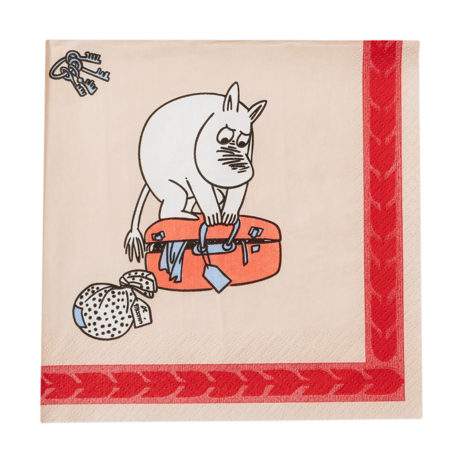 Pronto para as férias Mumin guardanapo de papel 33 cm, Pack de 20 Moomin Arabia
