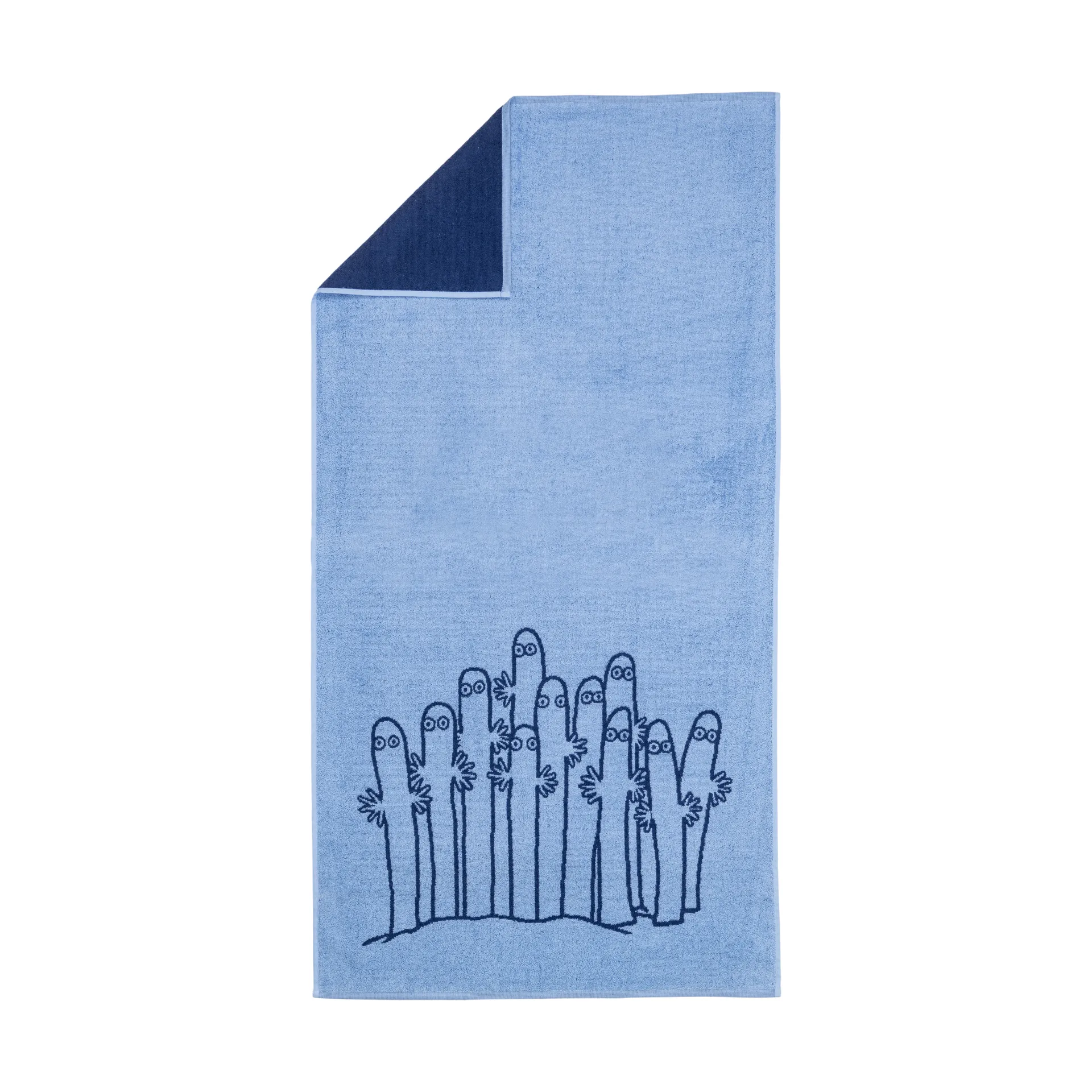 Toalha de banho Moomin 70x140 cm, Hattifnattarna blå Moomin Arabia