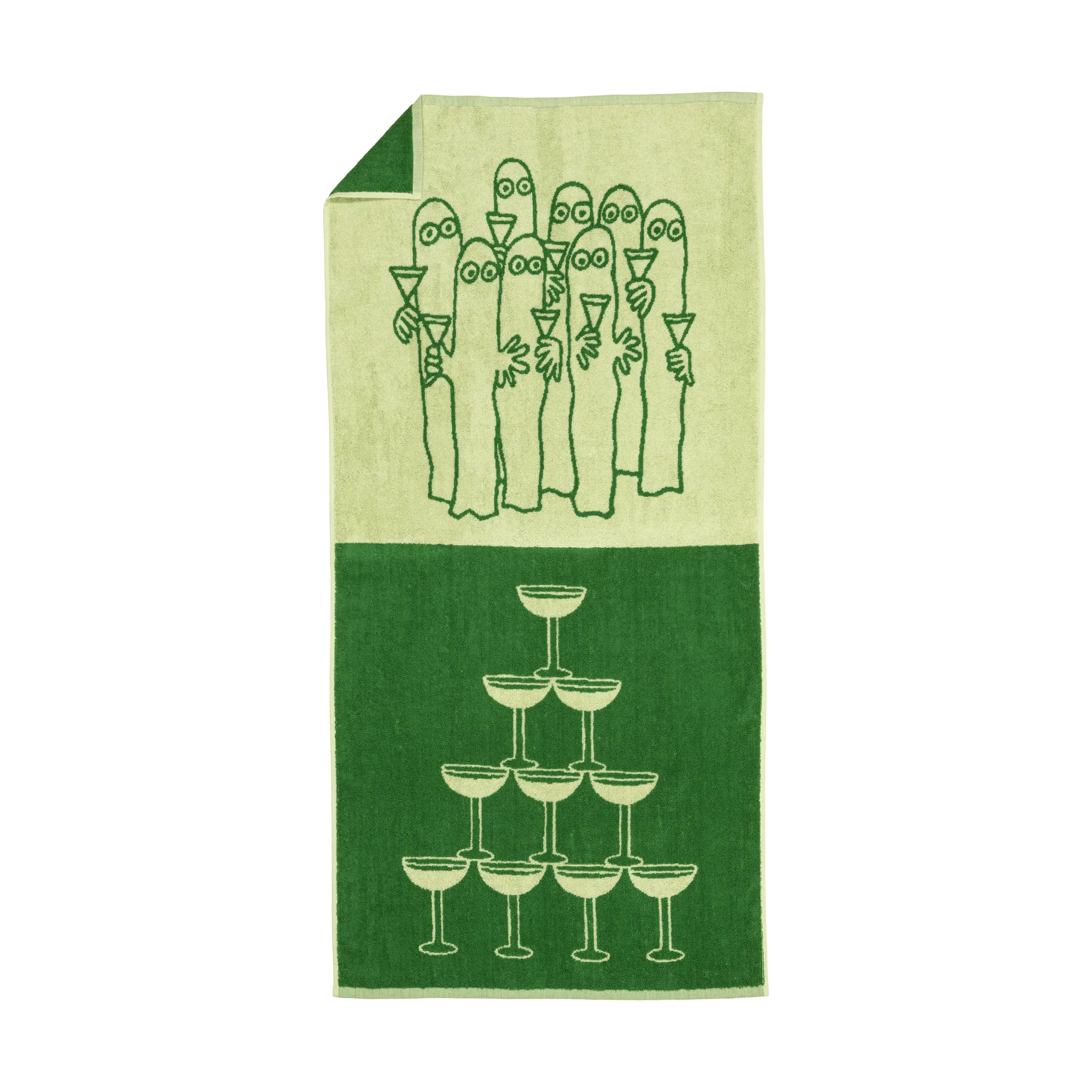 Toalha de banho Moomin 70x140 cm, Hattifnattarna, verde Moomin Arabia