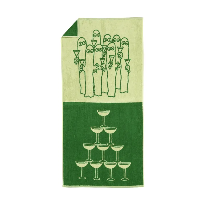 Toalha de banho Moomin 70x140 cm - Hattifnattarna, verde - Moomin Arabia