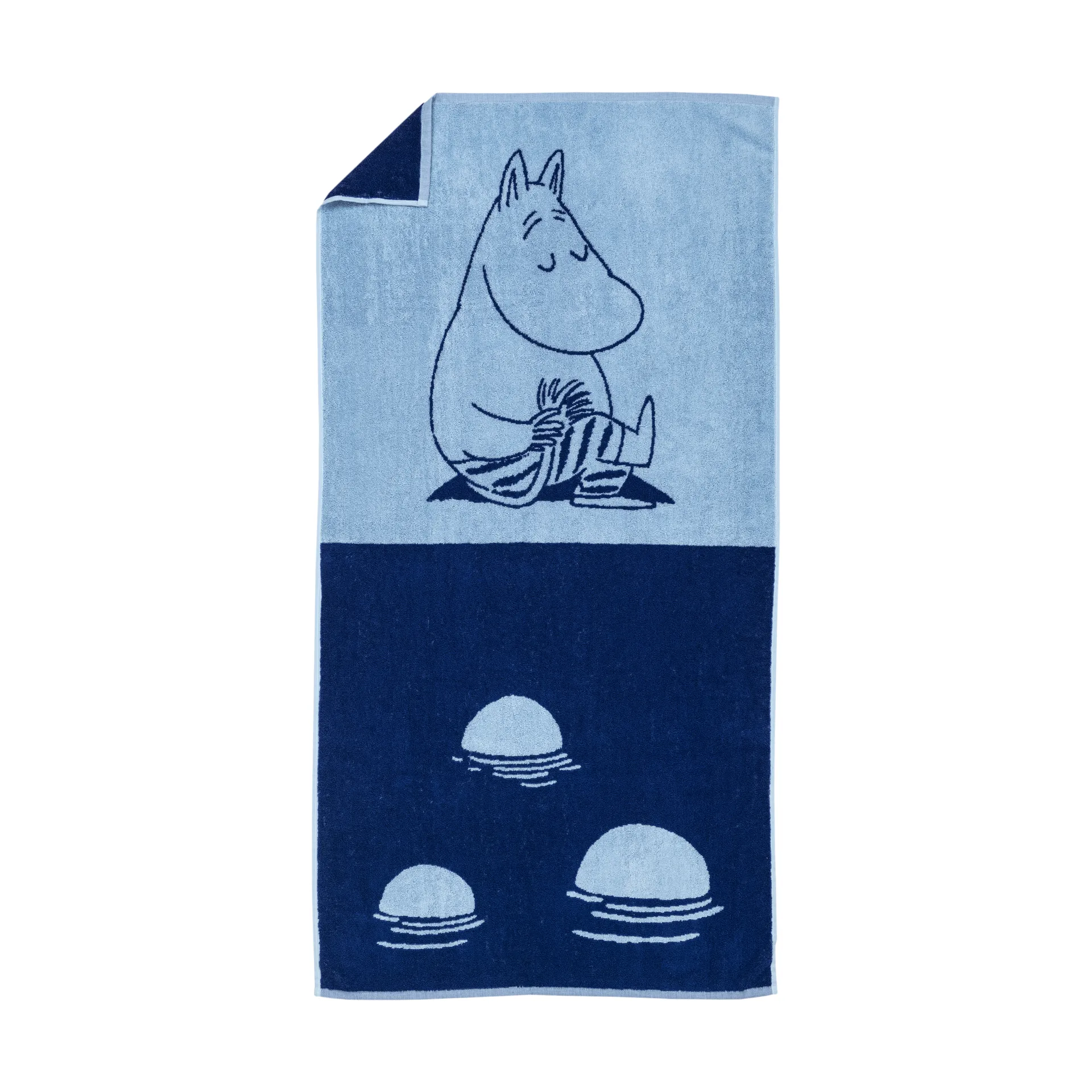 Toalha de banho Moomin 70x140 cm, Mumintrollet azul-marinho Moomin Arabia