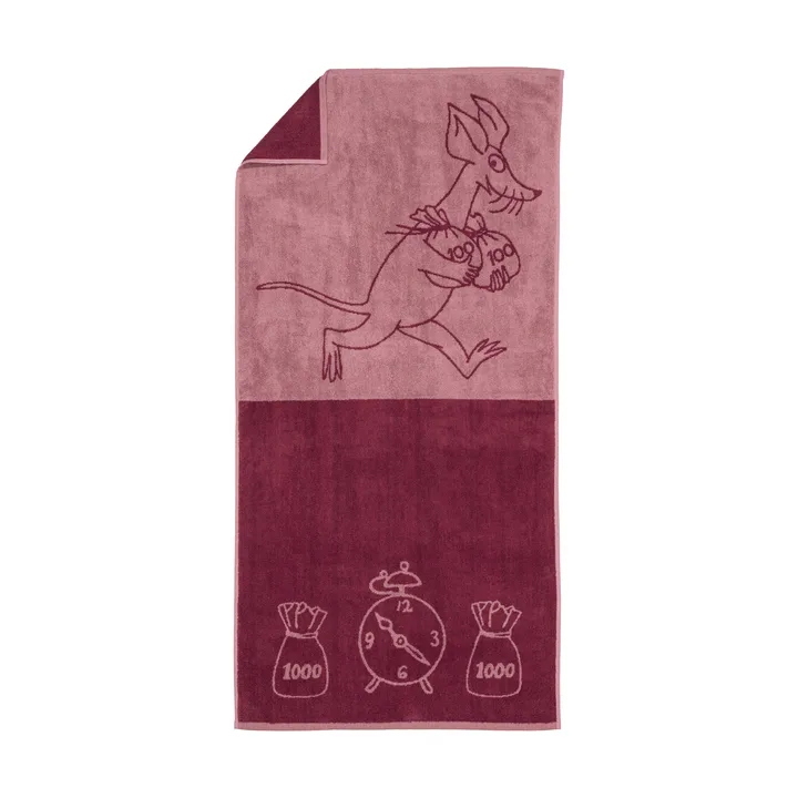 Toalha de banho Moomin 70x140 cm - Sniff, malva - Moomin Arabia