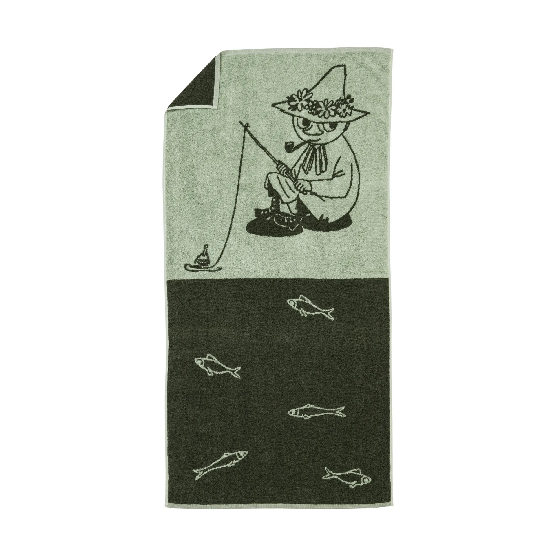 Toalha de banho Moomin 70x140 cm, Snusmumriken verde Moomin Arabia