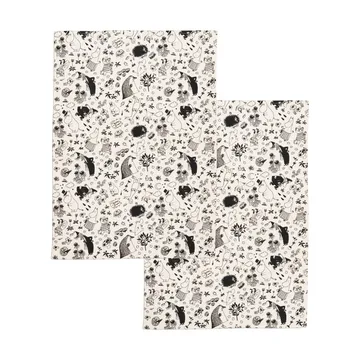 Toalha de cozinha Moomin 50x70 cm 2 un. - Branco natural - Moomin Arabia