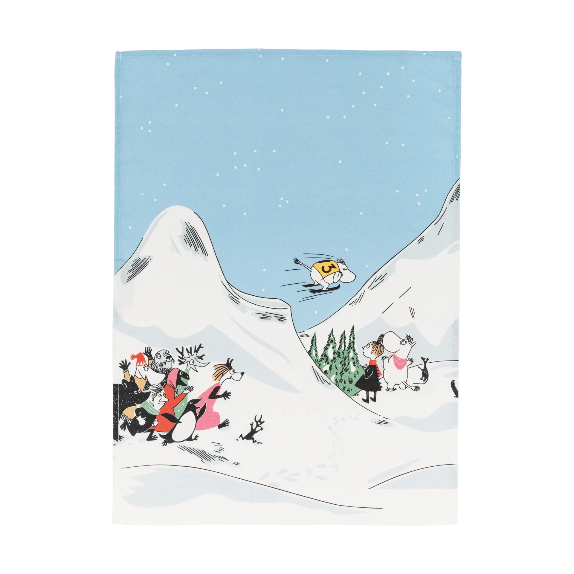 Toalha de cozinha Moomin Ski jumping, 50x70 cm Moomin Arabia