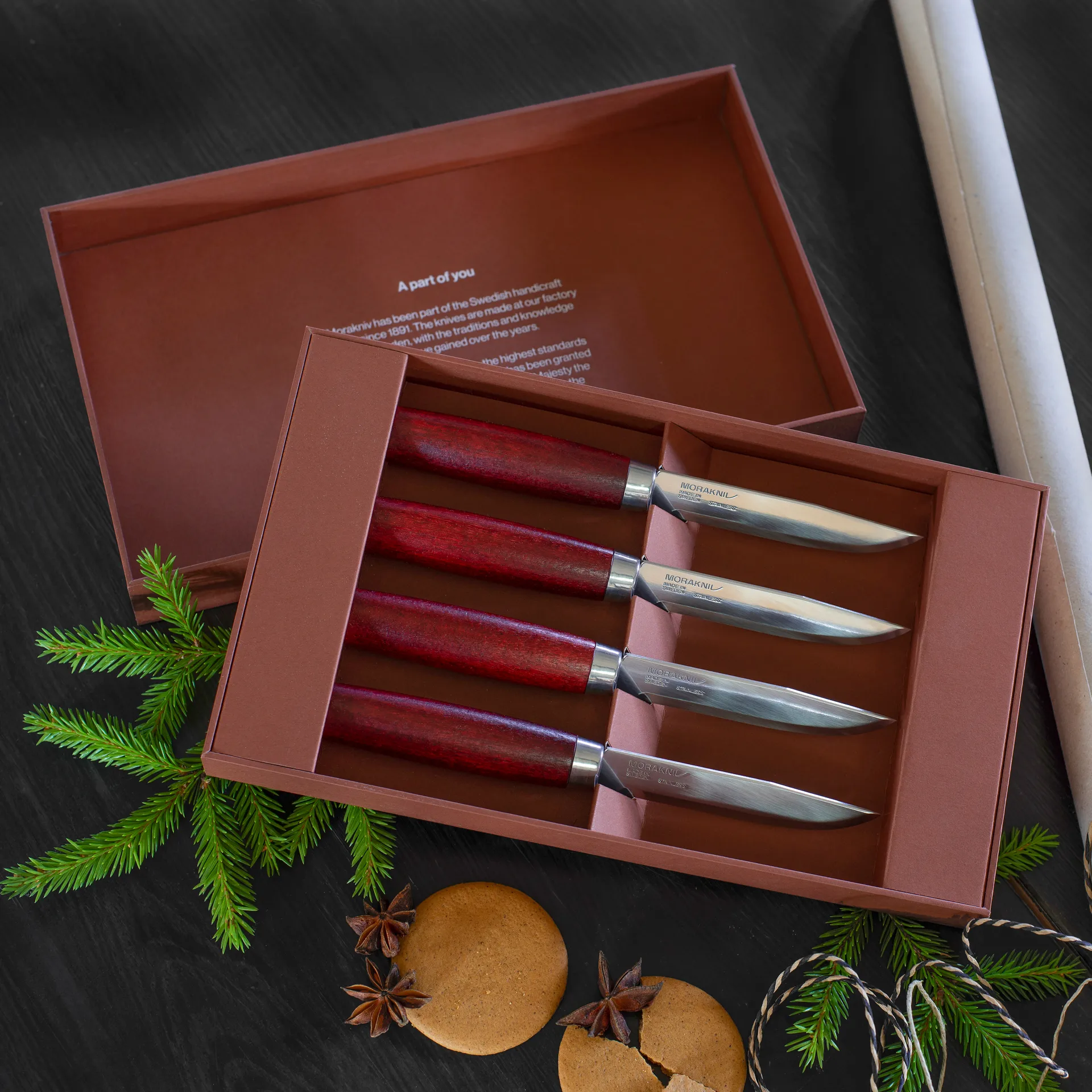 Faca para carne Morakniv Classic, 4 un., vermelho Morakniv