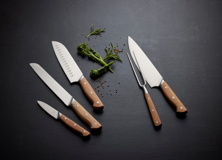 Faca do chef Foresta 33 cm - Aço inoxidável-carvalho - Morsø