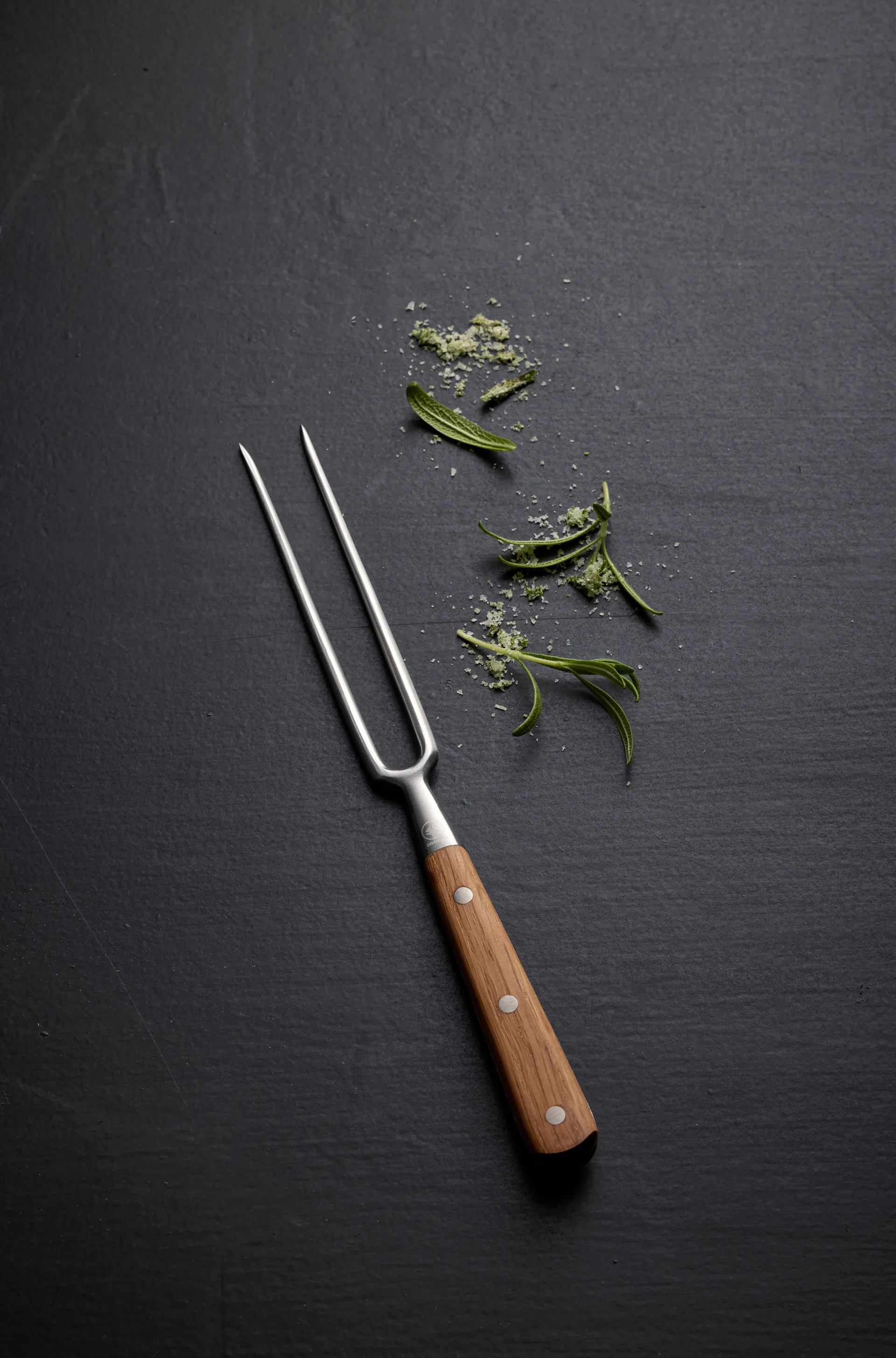 Garfo de fritura Foresta 28 cm, Aço inoxidável-carvalho Morsø