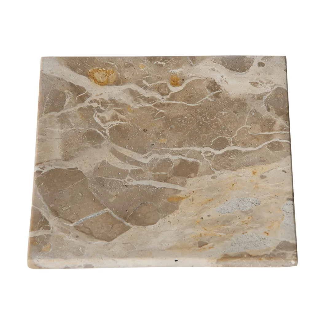 Bandeja decorativa branca, Concha, 12x12 cm MUUBS