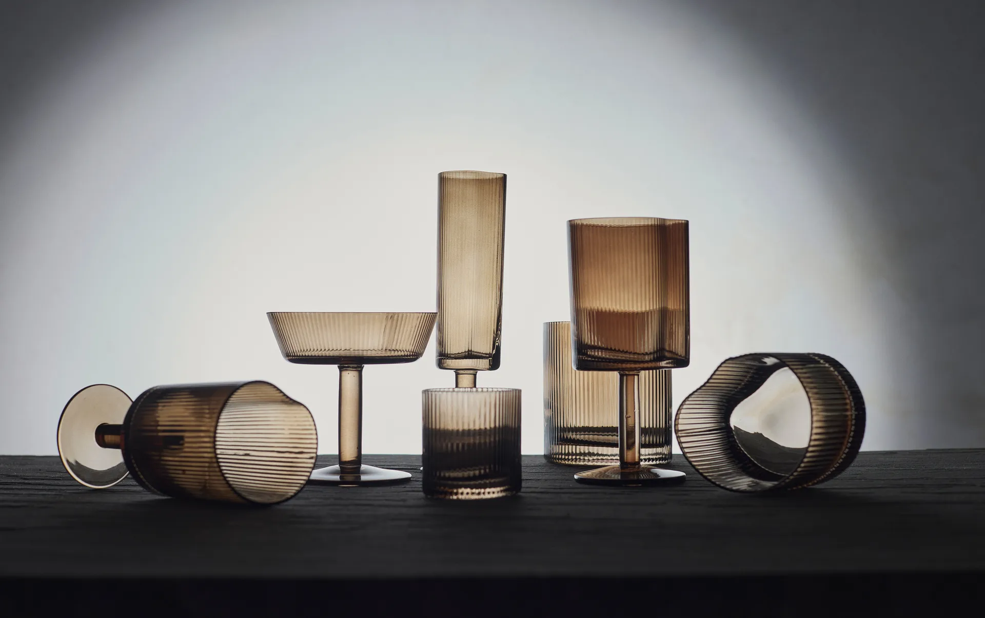 Copo de champanhe Ripe 14,5 cl, Castanho fumado MUUBS