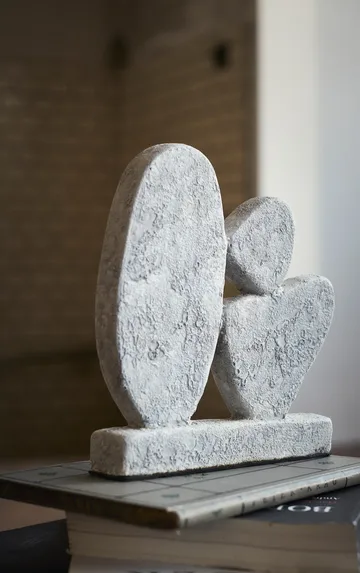 Escultura Luna - Cinzento, 12x3x21,5 cm - MUUBS