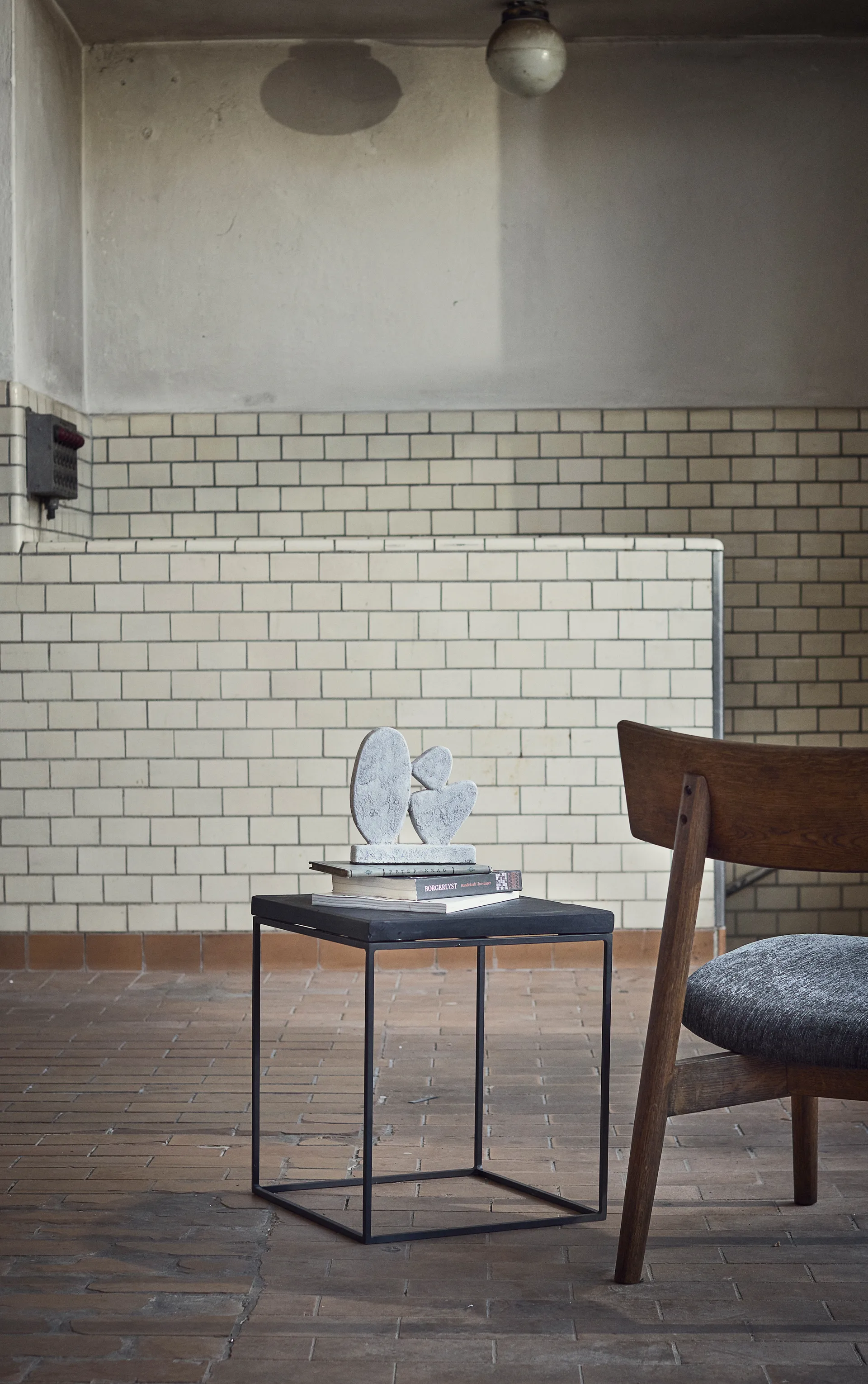 Escultura Luna, Cinzento, 12x3x21,5 cm MUUBS