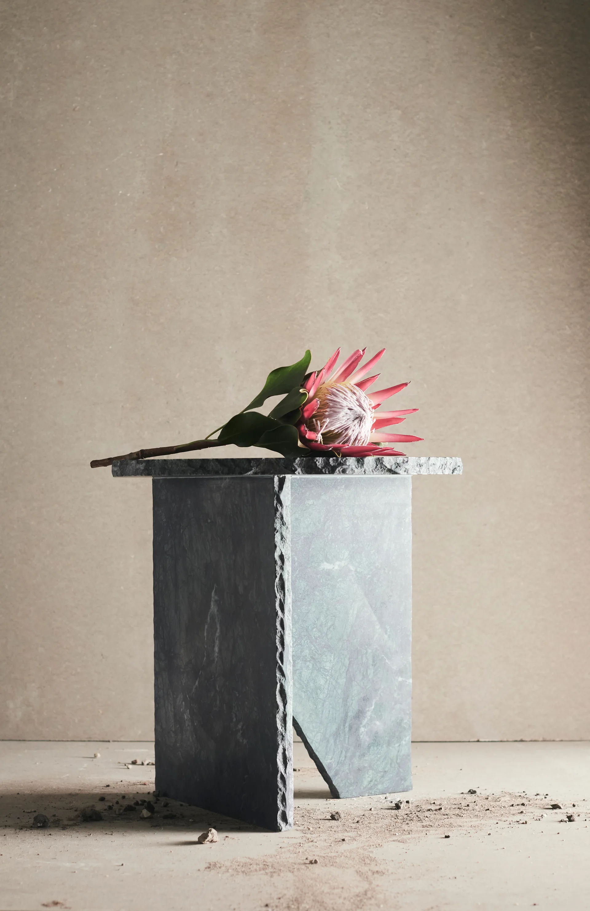 Mesa de apoio Verde Ø40 cm, Mármore verde MUUBS
