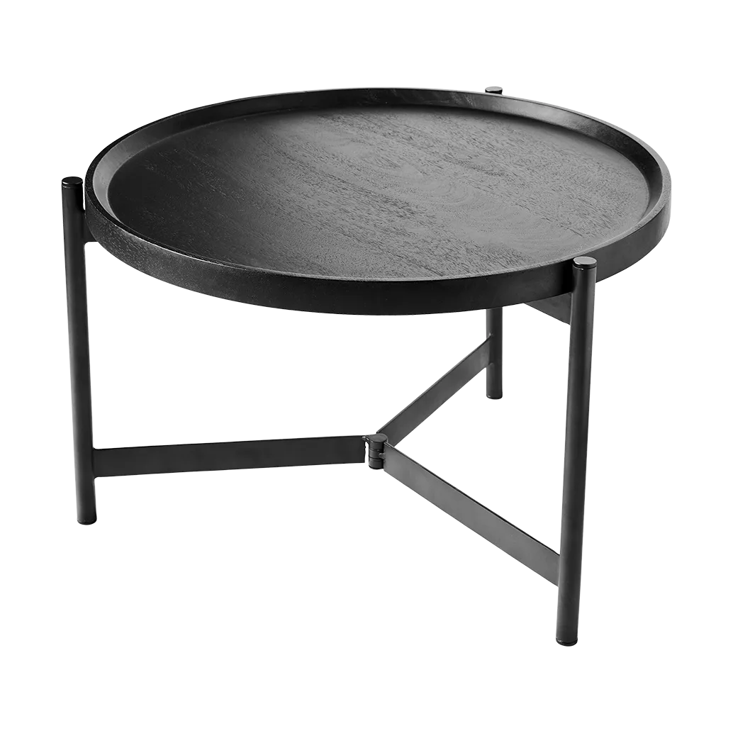 Mesa de centro Nevada Ø70 cm, Preto MUUBS