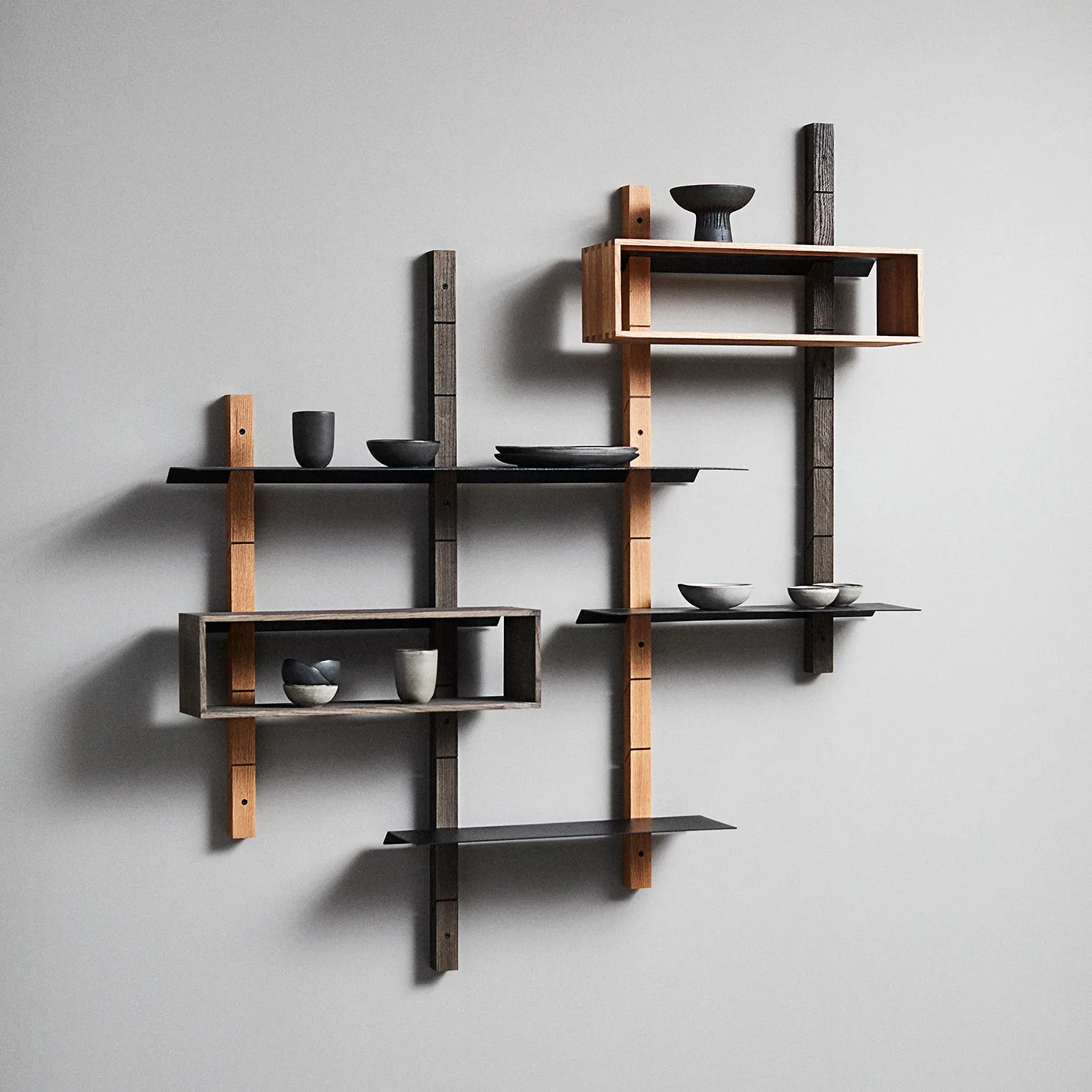 Prateleira Oaks 70, carvalho fumado MUUBS