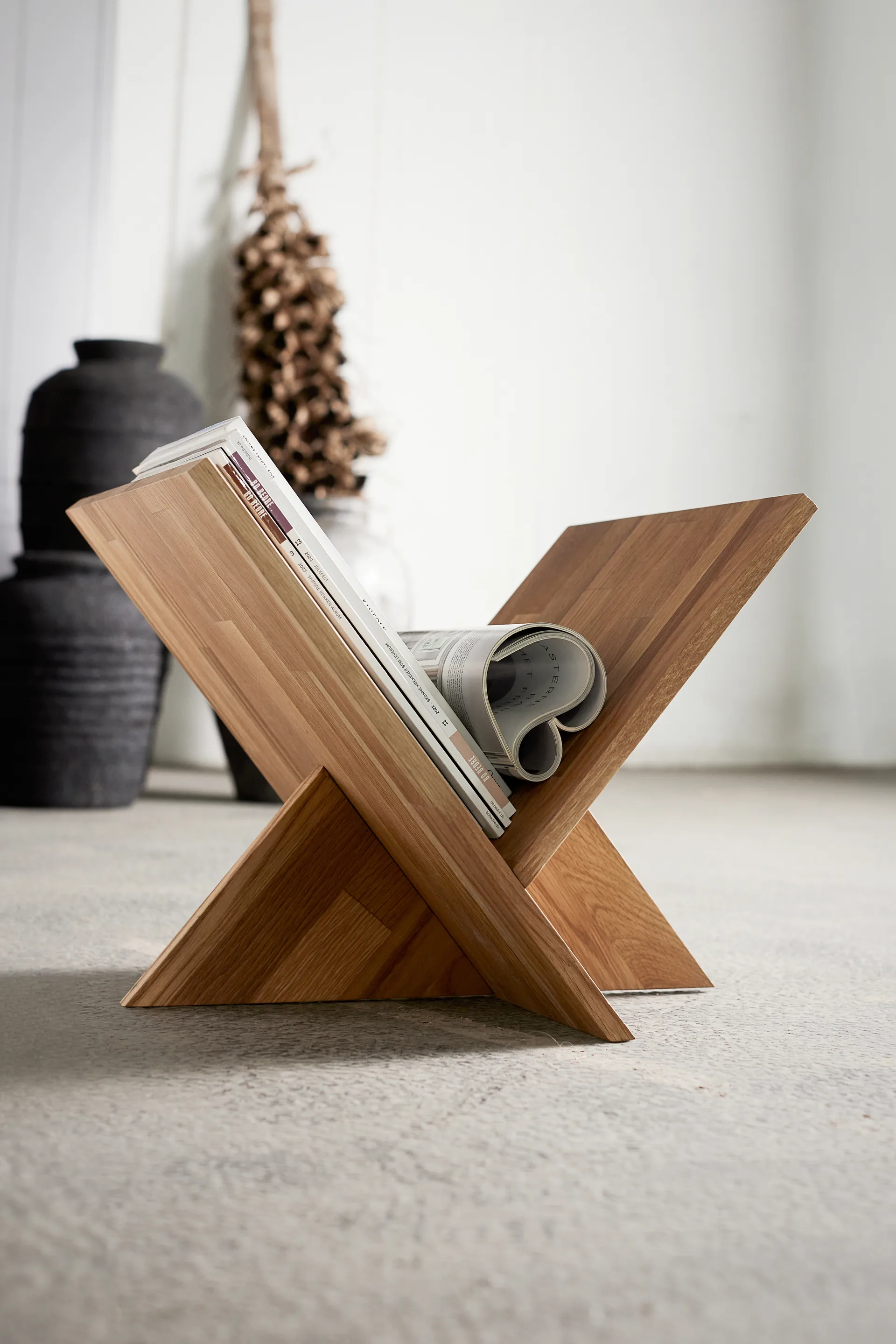 Suporte de revistas Ottawa, Natural oak MUUBS