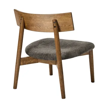 Tetra lounge chair - Tecido cor de granito-carvalho escuro oleado - MUUBS