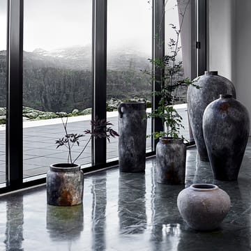 Vaso de flores Echo 28 cm  - Ferrugem-cinza - Muubs