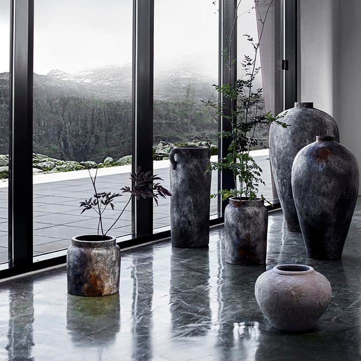 Vaso de flores Echo 28 cm  - Ferrugem-cinza - Muubs